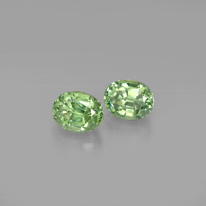 1.00 ct Green Demantoid Garnet Stone, Natural Demantoid Garnet in Oval Facet Shape for Sale