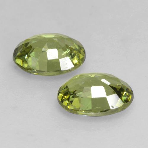 Demantoid Garnet Gemstones in 5.1 x 3.9 mm Size for Sale, Demantoid Garnet Stones in Forest Green Color