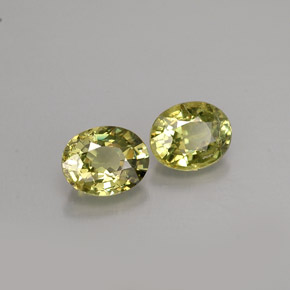 0.81 ct Gold Demantoid Garnet Stone, Natural Demantoid Garnet in Oval Facet Shape for Sale