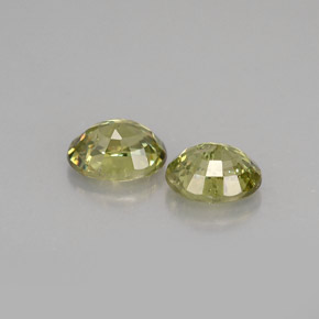 Demantoid Garnet Gemstone in 5 x 3.9 mm Size for Sale, Demantoid Garnet Stone in Greenish Golden Color