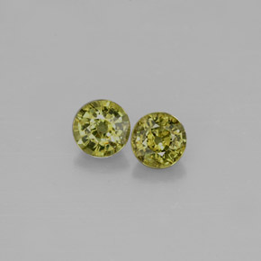 0.77 ct Green Demantoid Garnet Gemstone, Demantoid Garnet Gem in Round Facet Shape for Sale.