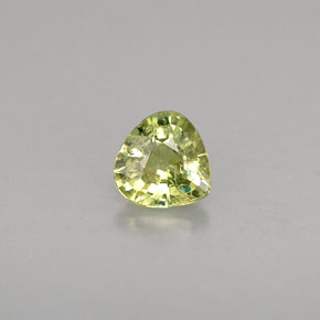 0.35 ct Green Demantoid Garnet Gemstone, Demantoid Garnet Gem in Pear Facet Shape for Sale.