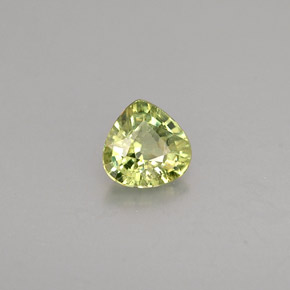 0.35 ct Green Demantoid Garnet Stone, Natural Demantoid Garnet in Pear Facet Shape for Sale