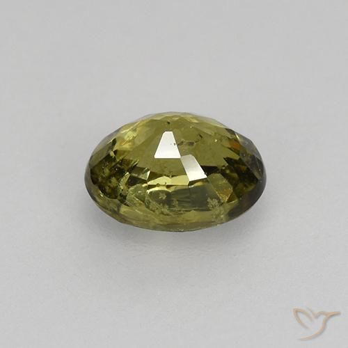 Demantoid Garnet Gemstone in 5 x 4 mm (calibrated) Size for Sale, Demantoid Garnet Stone in Brownish Green Color
