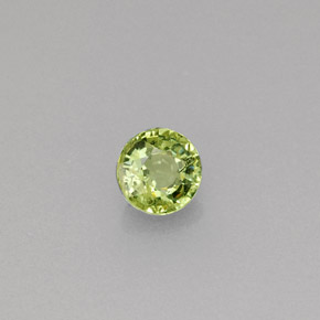 0.33 ct Green Demantoid Garnet Stone, Natural Demantoid Garnet in Round Facet Shape for Sale