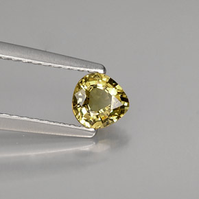 0.42 ct Yellow Demantoid Garnet Stone, Natural Demantoid Garnet in Pear Facet Shape for Sale