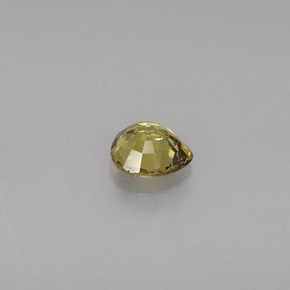 Demantoid Garnet Gemstone in 4.9 x 4.7 mm Size for Sale, Demantoid Garnet Stone in Greenish Golden Color