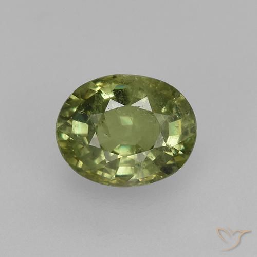 0.49 ct Oval Cut Demantoid Garnet, 5.1 x 4.1 mm From Namibia, Photo A