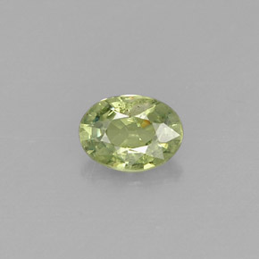 0.33 ct Green Demantoid Garnet Gemstone, Demantoid Garnet Gem in Oval Facet Shape for Sale.