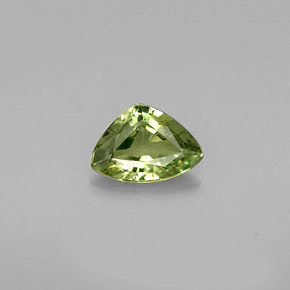 0.31 ct Green Demantoid Garnet Gemstone, Demantoid Garnet Gem in Trillion Facet Shape for Sale.