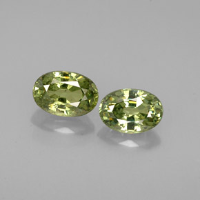 1.31 ct Green Demantoid Garnet Gemstone, Demantoid Garnet Gem in Oval Facet Shape for Sale.