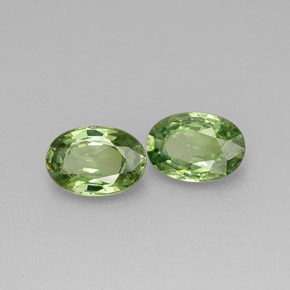 1.08 ct Green Demantoid Garnet Stone, Natural Demantoid Garnet in Oval Facet Shape for Sale