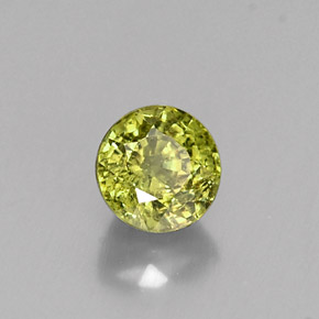 0.65 ct Green Demantoid Garnet Stone, Natural Demantoid Garnet in Round Facet Shape for Sale