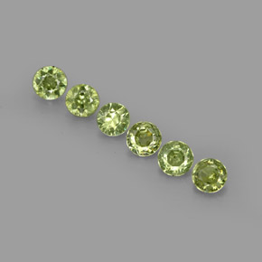 1.44 ct Green Demantoid Garnet Gemstone, Demantoid Garnet Gem in Diamond-Cut Shape for Sale.