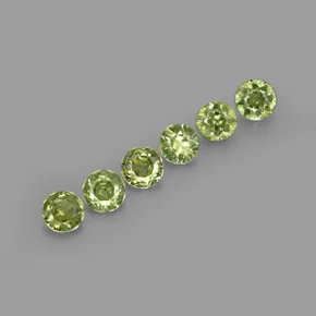 1.44 ct Green Demantoid Garnet Stone, Natural Demantoid Garnet in Diamond-Cut Shape for Sale