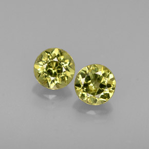 0.63 ct Green Demantoid Garnet Gemstone, Demantoid Garnet Gem in Round Facet Shape for Sale.
