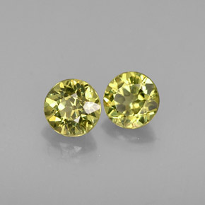 0.63 ct Green Demantoid Garnet Stone, Natural Demantoid Garnet in Round Facet Shape for Sale