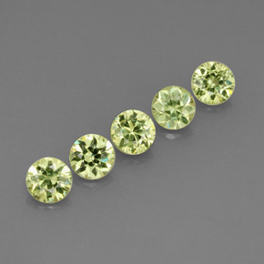 0.83 ct Green Demantoid Garnet Stone, Natural Demantoid Garnet in Diamond-Cut Shape for Sale