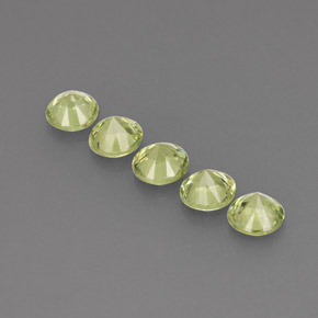 Demantoid Garnet Gemstone in 3.3 mm Size for Sale, Demantoid Garnet Stone in Golden Green Color