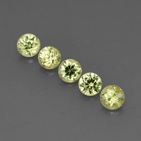 0.55 ct Green Demantoid Garnet Gemstone, Demantoid Garnet Gem in Diamond-Cut Shape for Sale.