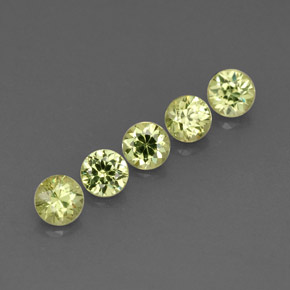 0.55 ct Green Demantoid Garnet Stone, Natural Demantoid Garnet in Diamond-Cut Shape for Sale