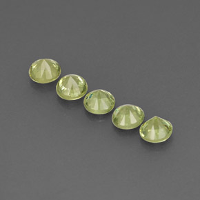 Demantoid Garnet Gemstone in 2.8 mm Size for Sale, Demantoid Garnet Stone in Golden Green Color