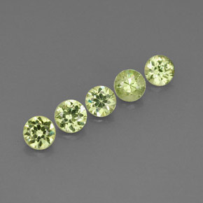 0.67 ct Green Demantoid Garnet Stone, Natural Demantoid Garnet in Diamond-Cut Shape for Sale