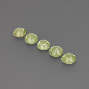 Demantoid Garnet Gemstone in 3 mm (calibrated) Size for Sale, Demantoid Garnet Stone in Golden Green Color