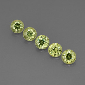 0.77 ct Green Demantoid Garnet Gemstone, Demantoid Garnet Gem in Diamond-Cut Shape for Sale.