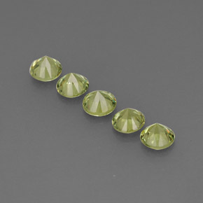 Demantoid Garnet Gemstone in 3.1 mm Size for Sale, Demantoid Garnet Stone in Golden Green Color