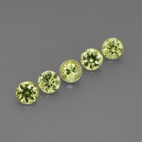 0.67 ct Green Demantoid Garnet Stone, Natural Demantoid Garnet in Diamond-Cut Shape for Sale