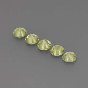 Demantoid Garnet Gemstone in 3 mm (calibrated) Size for Sale, Demantoid Garnet Stone in Golden Green Color