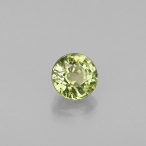 0.50 ct Green Demantoid Garnet Gemstone, Demantoid Garnet Gem in Round Facet Shape for Sale.