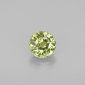 0.50 ct Green Demantoid Garnet Stone, Natural Demantoid Garnet in Round Facet Shape for Sale