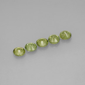 Demantoid Garnet Gemstone in 3.5 mm (calibrated) Size for Sale, Demantoid Garnet Stone in Green Color