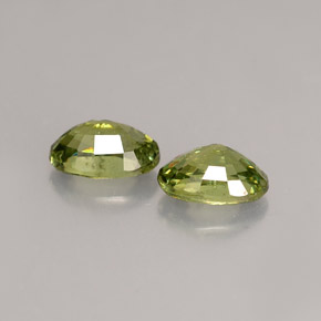 Demantoid Garnet Gemstone in 6 x 4 mm (calibrated) Size for Sale, Demantoid Garnet Stone in Golden Green Color