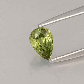 0.50 ct Green Demantoid Garnet Stone, Natural Demantoid Garnet in Oval Facet Shape for Sale
