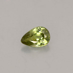 0.49 ct Green Demantoid Garnet Gemstone, Demantoid Garnet Gem in Pear Facet Shape for Sale.
