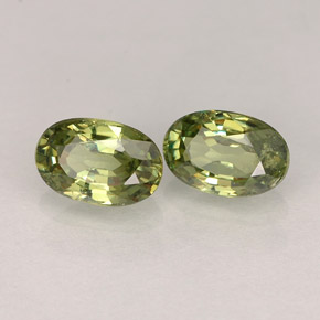 1.13 ct Green Demantoid Garnet Stone, Natural Demantoid Garnet in Oval Facet Shape for Sale
