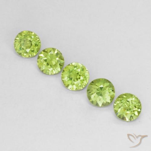 1.43ctw Natural Light Lively Green Demantoid Garnet, Round, VS-SI