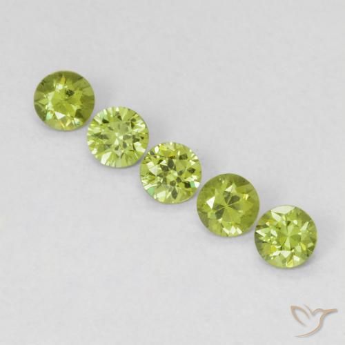 0.8 ct Diamond Cut Demantoid Garnet, 3.2 mm From Namibia, Photo A