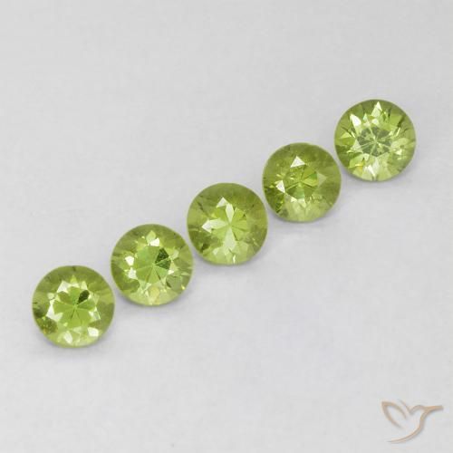 0.78 ctw Green Demantoid Garnet Stones, Natural Demantoid Garnet in Diamond-Cut Shape for Sale