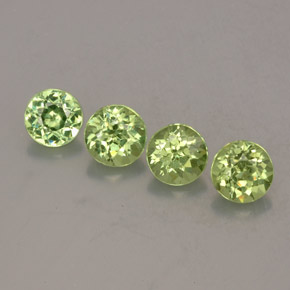1.31 ct Green Demantoid Garnet Gemstone, Demantoid Garnet Gem in Diamond-Cut Shape for Sale.