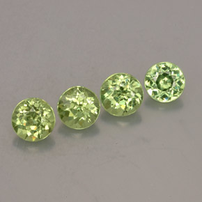 1.31 ct Green Demantoid Garnet Stone, Natural Demantoid Garnet in Diamond-Cut Shape for Sale