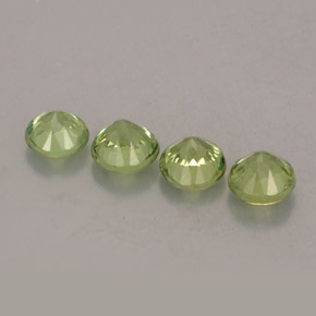 Demantoid Garnet Gemstone in 4 mm (calibrated) Size for Sale, Demantoid Garnet Stone in Golden Green Color