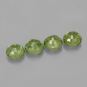 Demantoid Garnet Gemstone in 4.3 mm Size for Sale, Demantoid Garnet Stone in Green Color
