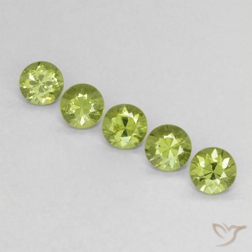 0.8 ct Diamond Cut Demantoid Garnet, 3.1 mm From Namibia, Photo A