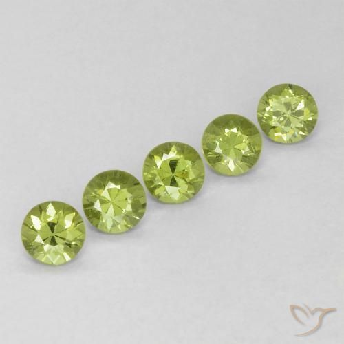 0.80 ctw Green Demantoid Garnet Stones, Natural Demantoid Garnet in Diamond-Cut Shape for Sale