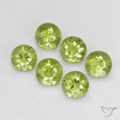 0.96 ct Diamond Cut Demantoid Garnet, 3.2 mm From Namibia, Photo A