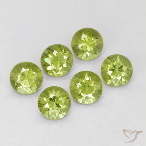 0.96 ctw Green Demantoid Garnet Stones, Natural Demantoid Garnet in Diamond-Cut Shape for Sale